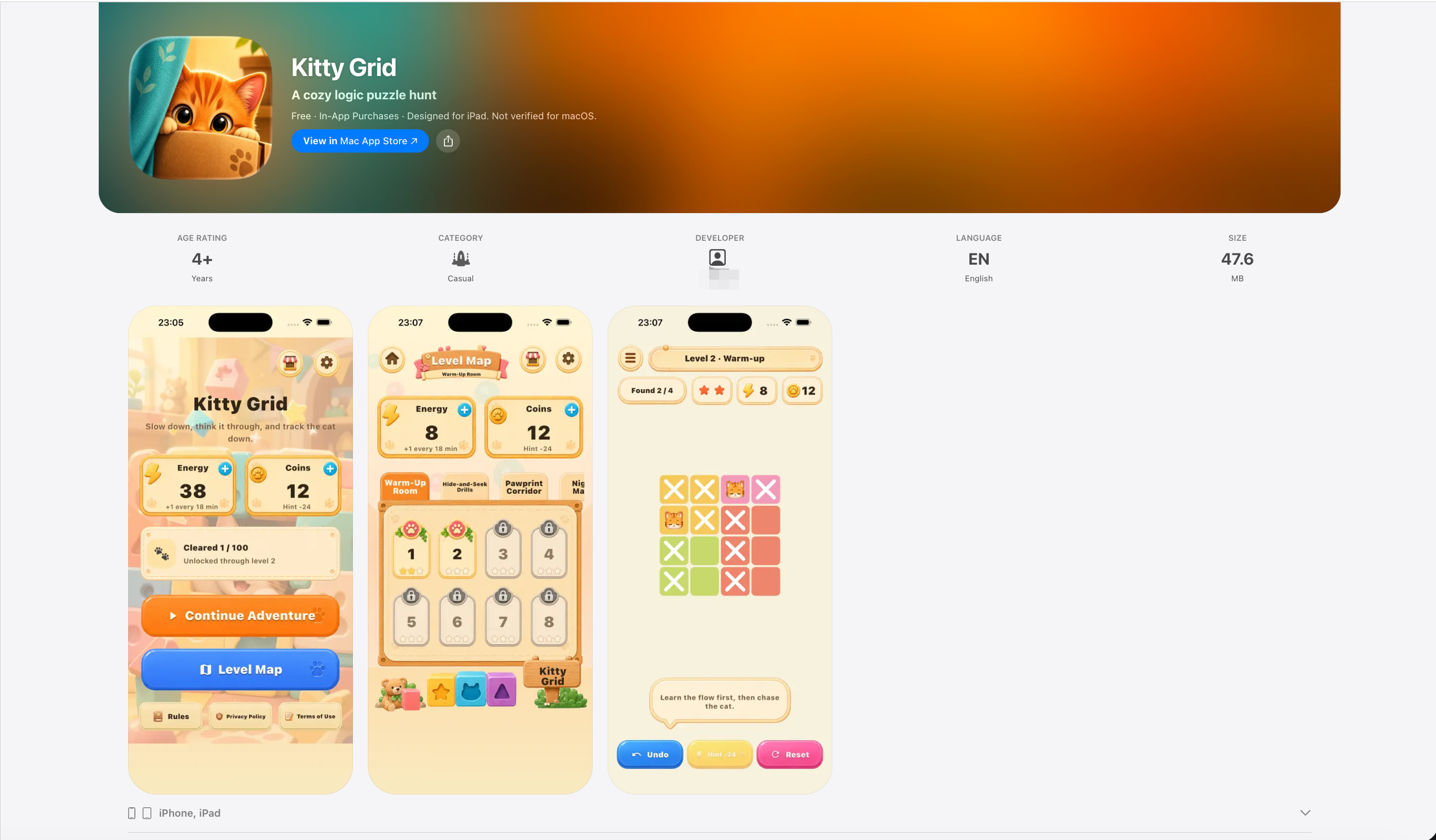 Kitty Grid App Store 页面