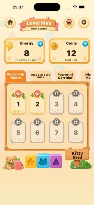 Kitty Grid 关卡地图